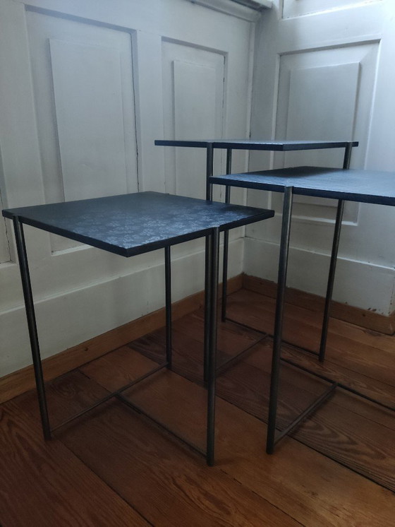 Image 1 of Capo d'opera Mini Set de table d'appoint, Lava-Tattoo, Alessio Bassan 2015, noir