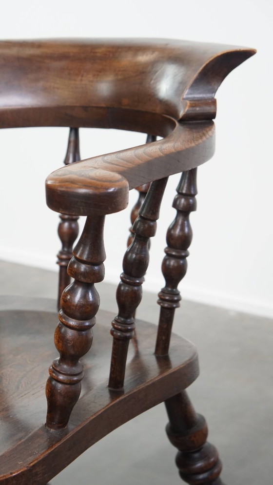 Image 1 of Englischer antiker Beistell-/Schreibtischstuhl/Kapitänsstuhl aus dem frühen 19. Jahrhundert