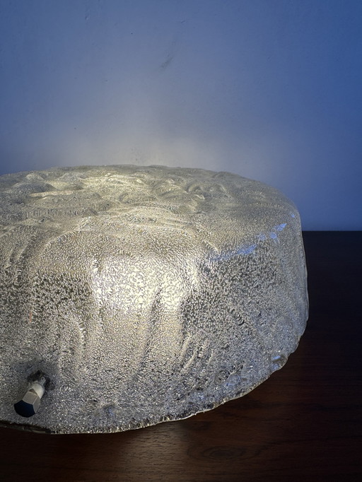 Vintage German Flush Mount Bubble Glass Light – Sculptural Elegance