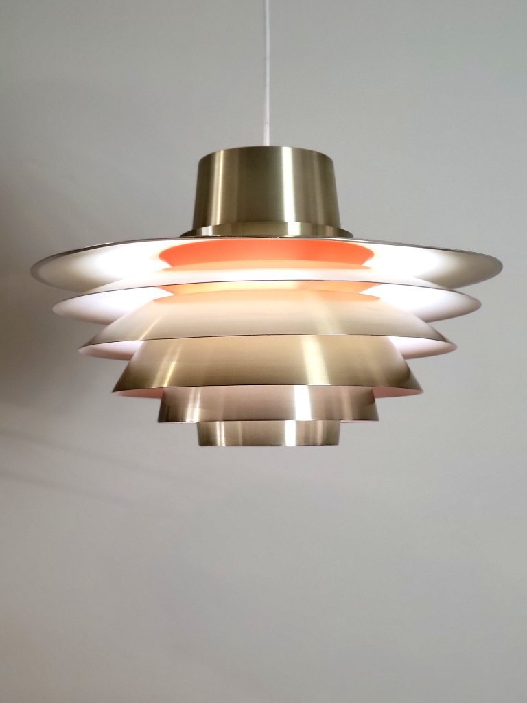 Vintage Verona pendant lamp in brass by Sven Middelboe for Nordisk