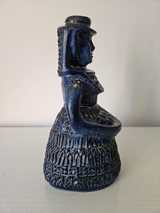 Blaue Frau mit Obstkorb Figur von Bay Keramik, Deutschland, 1960er Jahre – Dekorative Objekte, Ceramic (photo 3 of 13)