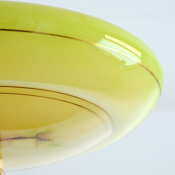 Image 1 of Hanglamp Opaline Geel Art Deco 1930