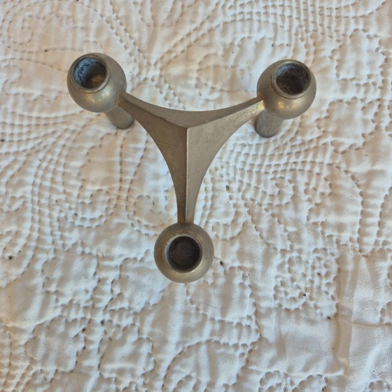 Coppia di portacandele modulari vintage Nagel S22 – Metal (photo 6 of 14)