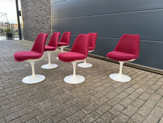 Image 1 of 6x original vintage Knoll Tulip dining chairs Eero Saarinen