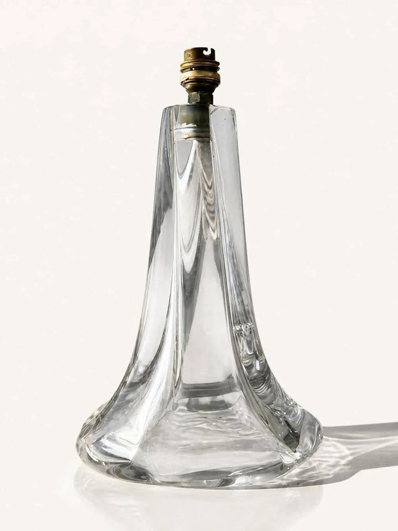 Base de lampe DAUM Nancy France en cristal signé – 30 cm – Verre, Art Deco (photo 2 of 8)