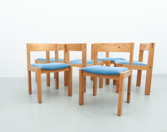 Image 1 of 6x dänische Esszimmerstühle aus Kiefer 