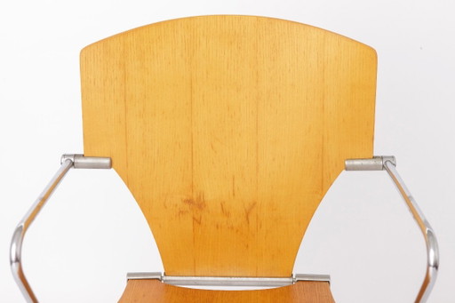 Vintage Egoa Stoel Model 300 van Josep Mora voor STUA, Spaans Postmodern Design, 1988 – eetkamerstoelen, Metal (photo 2 of 9)