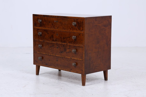 Image 1 of Donkere vintage ladekast | Mid Century ladekast | Retro 60s houten opbergmeubel #04-13