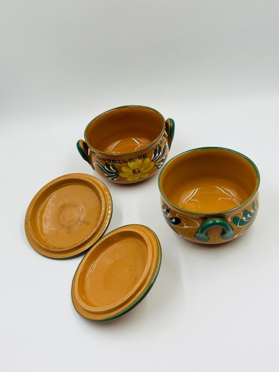 Pair of MVS Milano Ceramic Table Bins, Table accessories, Orange, Rustic (photo 10 of 12)