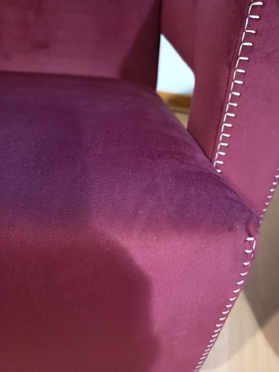 Image 1 of CASSINA 2X Poltrone 637 UTRECHT  (NUOVE MAI USATE) in Velluto 13L Ortigia/Plum con Cuciture in filo Naturale a punta Cavallo