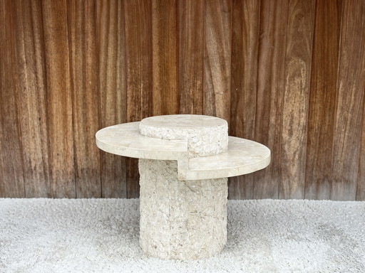 Table basse vintage en mactanstone, vers les années 1980