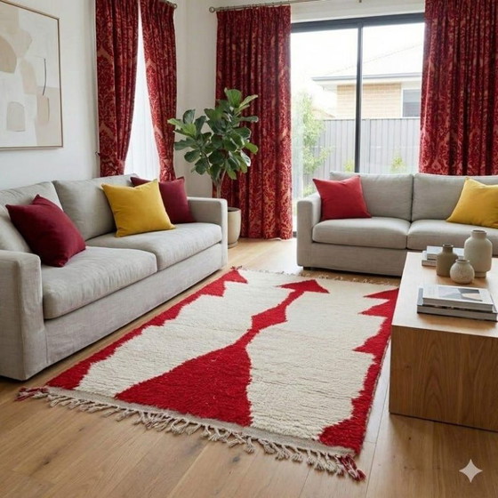 Image 1 of Tappeto marocchino decorato, realizzato a mano, 250 cm x 150 cm