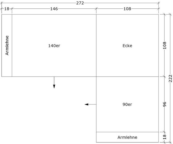 Ecksofa Elements - Neuwertig – Bali Schaumstoff, Stoff (photo 5 of 5)