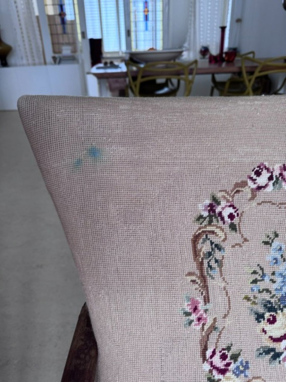 Two Nice Vintage Armchairs – Textile, Wood (photo 2 of 8)