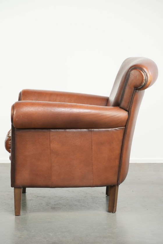 Comfortabele schapenleren armchair met mooie kleuren en een strakke afwerking – Fauteuils, Leather (photo 5 of 13)