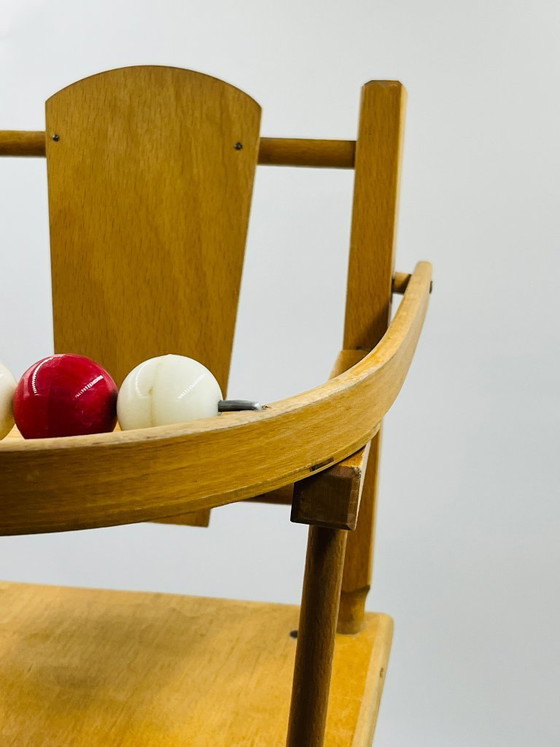 Image 1 of Vintage houten ombouwbare poppenstoel/loopstoel