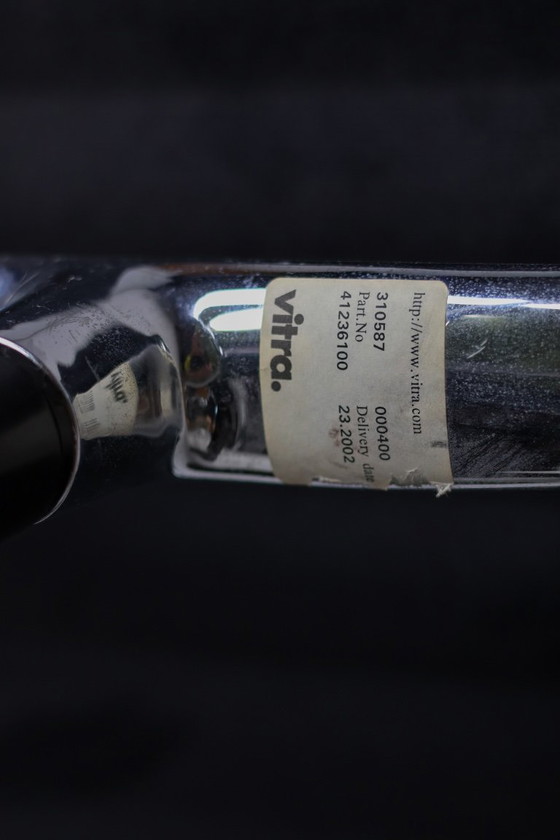 Image 1 of Set of six Vitra Eames EA 108 black, swivel, chairs..