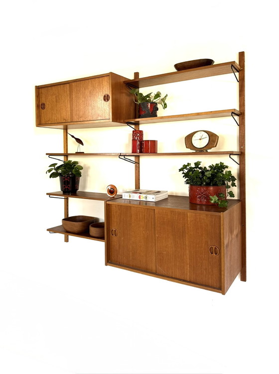 Image 1 of Vintage teakhouten wandsysteem, Kurt Østervig ‘60
