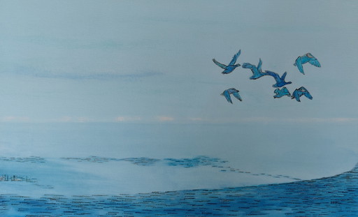 DER FLUG IN HARMONIE – schilderijen tekeningen, Wood (photo 2 of 6)