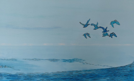 DER FLUG IN HARMONIE – Gemälde & Zeichnungen, Wood (photo 2 of 6)