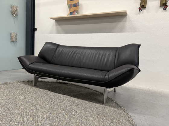 Image 1 of Leolux Tango sofá 3 plazas Piel negra