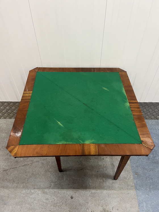 Image 1 of Antieke Art Deco Amsterdamse School Speeltafel Poker Tafel