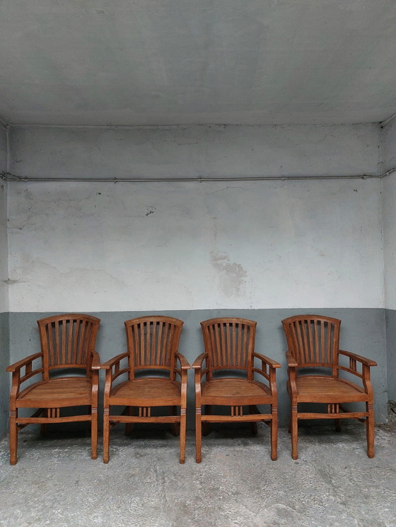 Image 1 of 4 Teakhouten Tuinstoelen