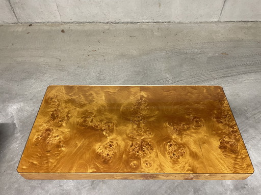Wortelnoten set salon+bijzet tafel stijl Willy Rizzo