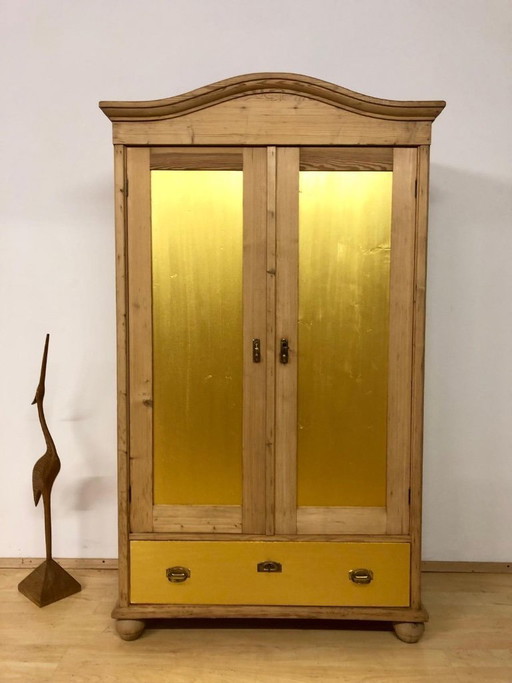 Antique farmhouse cupboard, country-style cupboard, softwood cupboard, Art Nouveau cupboard circa 1900