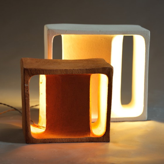 Image 1 of lampe sculpturale à poser modèle "block"