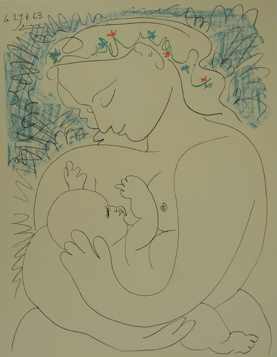 Pablo Picasso: Maternity, Signed Lithograph – Lithographs & prints, Paper (photo 4 of 5)