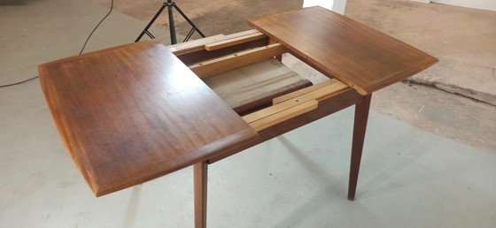 Image 1 of Mid century teak extendable dining table 