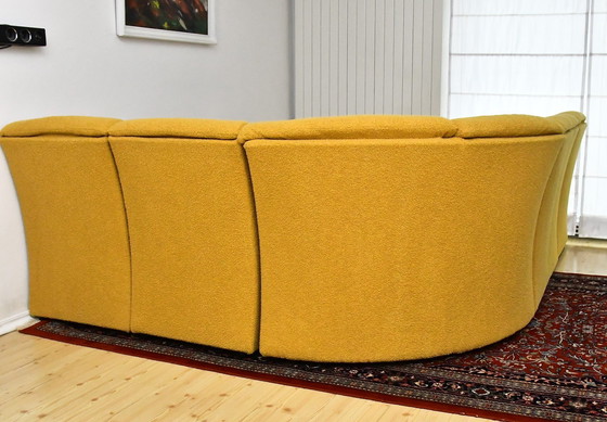 Image 1 of Yellow bouclé corner modular sofa, 1970s, set of 6