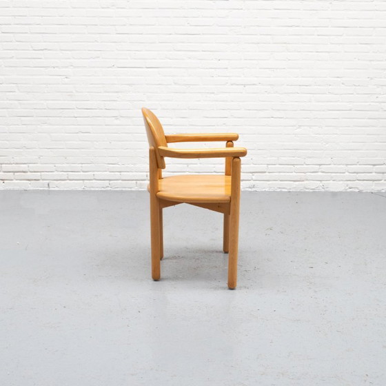 Image 1 of Set of 4 Vintage Beech Dining Chairs