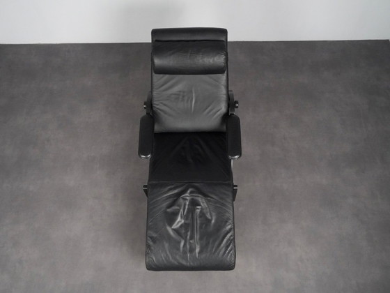 Fauteuil Sinus Lounge d'Ingmar Relling pour Westnofa, Norvège, années 1970 – Wood, Leather, Vintage (photo 4 of 9)