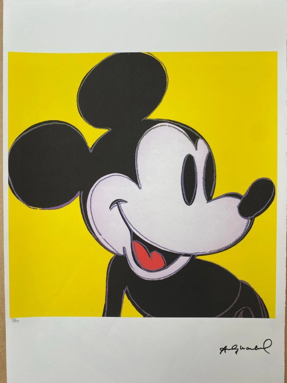 After Andy Warhol, Mickey, 1980s, Lithograph – Lithographs & prints, Paper (photo 2 of 8)