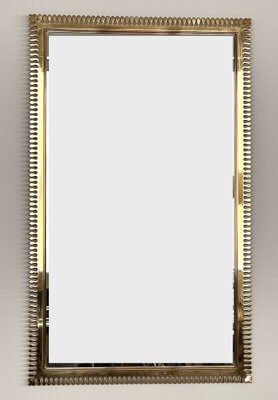 Brass mirror by Vereinigte Werkstätten München, 1970s