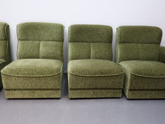 Image 1 of Vintage modulebank | 4-Delig | Top staat | Groen