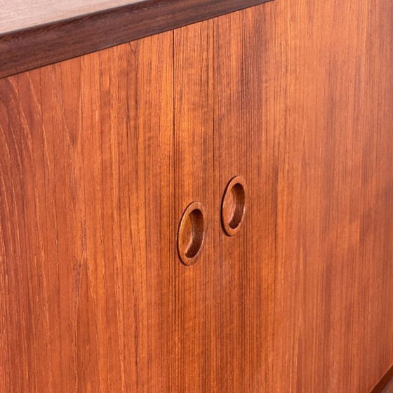 Danish Teak Tambour Sideboard, Attributed to Svend Aage Larsen for Faarup Møbelfabrik, 1960s, Wood, Brown (photo 7 of 20)