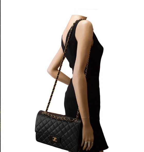 Image 1 of Sac CHANEL Timeless/Classique en Cuir Noir - 103468