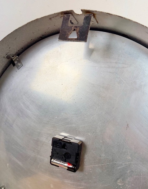 Image 1 of Large White Industrial Factory Wall Clock from Siemens, 1950s