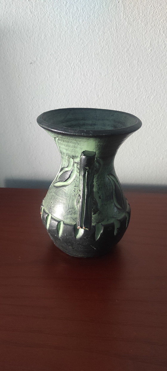 Marked Mid-Century Brutalist Set of Vases – Partenon Spain & Studio Art – Ceramic (photo 3 of 15)