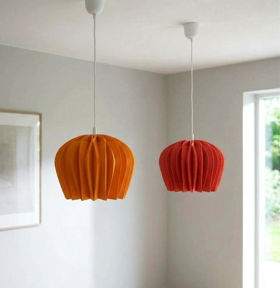 Lampada di design (2) - Bloom SUNSET - Materiale ecologico – LL, Lampade a sospensione (photo 4 of 6)
