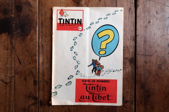 Image 1 of Original Le Journal de Tintin No. 523, October 1958 – Tintin au Tibet First Issue – 2C38
