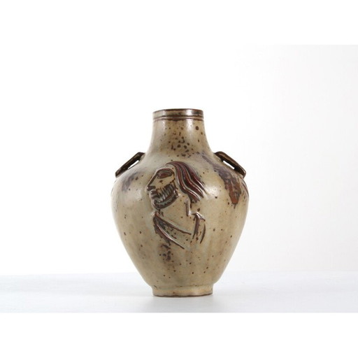 Vase urne scandinave vintage en céramique par Jais Nielsen pour Royal Copenhagen, 1930