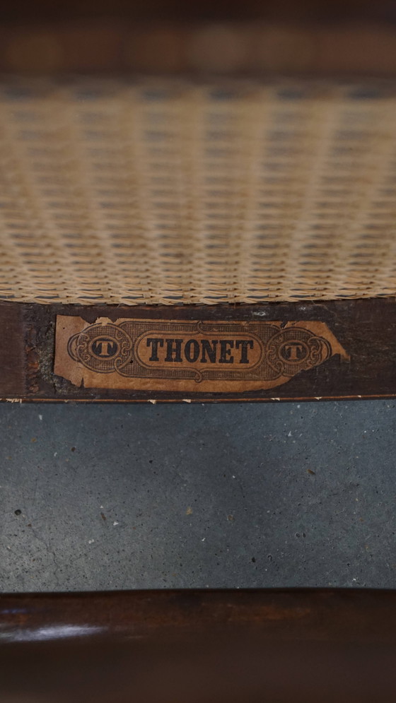 Image 1 of Originele Vintage Thonet Bistro Design Stoel Met Armleuningen