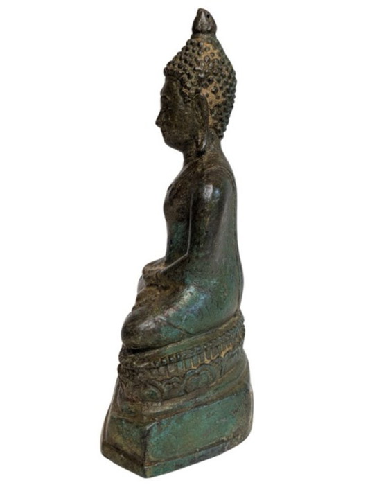 Image 1 of Bouddha de bronze thaïlandais en méditation