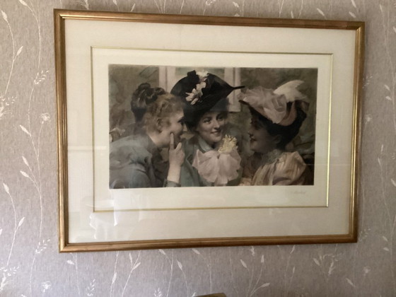 Image 1 of Heel klassevolle en tijdloze kader met tekening