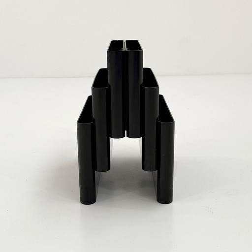 Black Magazine Rack by Giotto Stoppino for Kartell, 1970s