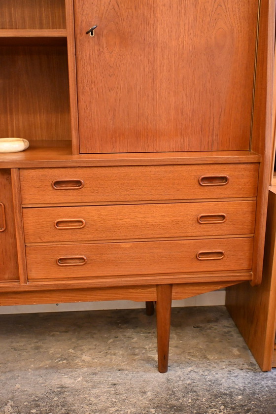Image 1 of Teak wooden Danish Design highboard 60s/70s
